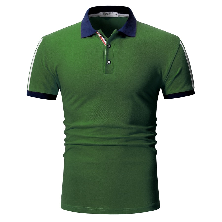 Dropshipping verano moda casual para hombre Polo ajustado de los sólidos hombres camisa de manga corta del polo