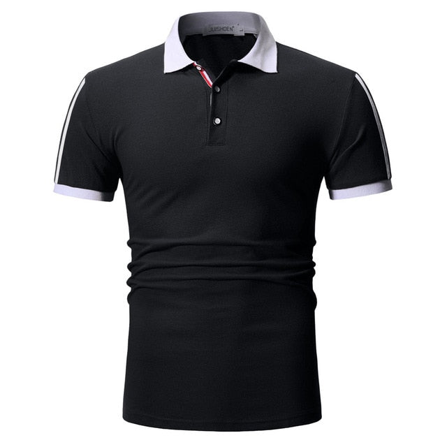 Dropshipping verano moda casual para hombre Polo ajustado de los sólidos hombres camisa de manga corta del polo