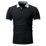 Dropshipping verano moda casual para hombre Polo ajustado de los sólidos hombres camisa de manga corta del polo