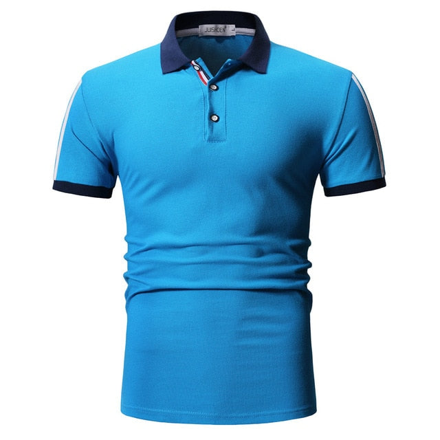 Dropshipping verano moda casual para hombre Polo ajustado de los sólidos hombres camisa de manga corta del polo