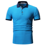 Dropshipping verano moda casual para hombre Polo ajustado de los sólidos hombres camisa de manga corta del polo