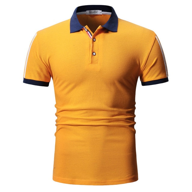 Dropshipping verano moda casual para hombre Polo ajustado de los sólidos hombres camisa de manga corta del polo