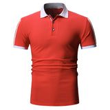 Dropshipping verano moda casual para hombre Polo ajustado de los sólidos hombres camisa de manga corta del polo