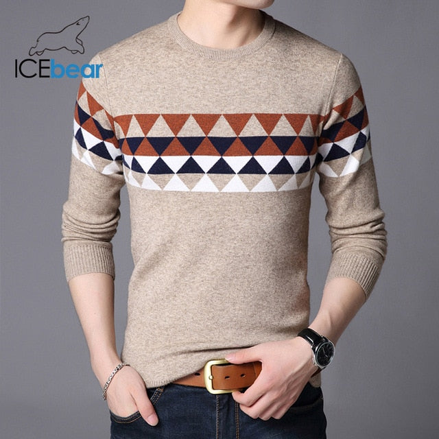 ICEbear 2019 Otoño Nuevo suéter masculino Casual Jersey de hombre Marca Ropa de hombre 1721