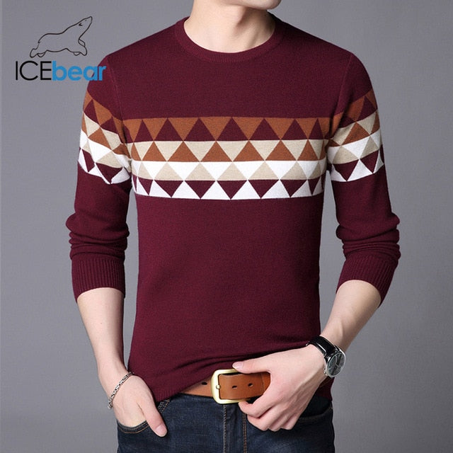 ICEbear 2019 Otoño Nuevo suéter masculino Casual Jersey de hombre Marca Ropa de hombre 1721
