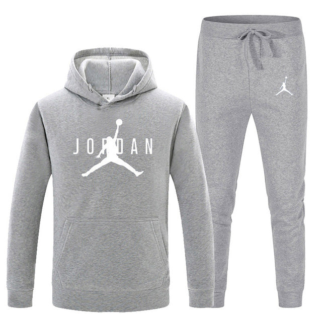 23 JORDAN Otoño invierno Venta caliente Conjuntos para hombres Sudadera con capucha + pantalones Conjuntos de 2 piezas Chándal casual Ropa deportiva masculina Gimnasios Fitness Pantalones deportivos