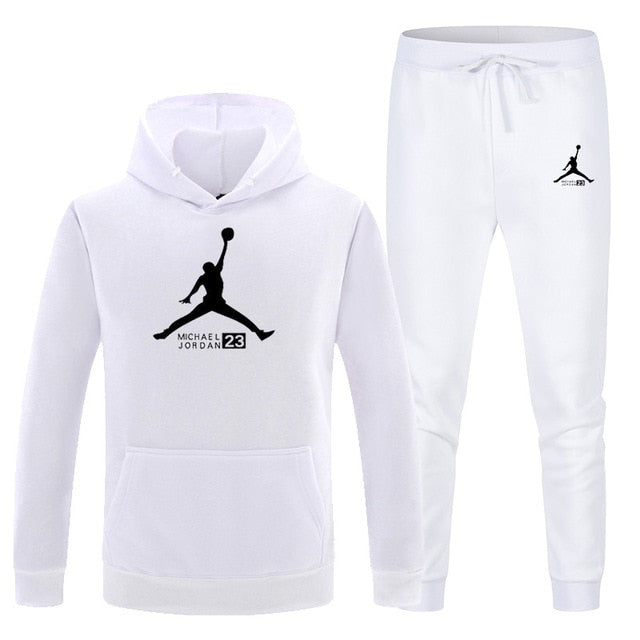 23 JORDAN Otoño invierno Venta caliente Conjuntos para hombres Sudadera con capucha + pantalones Conjuntos de 2 piezas Chándal casual Ropa deportiva masculina Gimnasios Fitness Pantalones deportivos