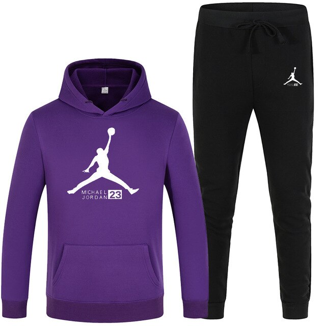 23 JORDAN Otoño invierno Venta caliente Conjuntos para hombres Sudadera con capucha + pantalones Conjuntos de 2 piezas Chándal casual Ropa deportiva masculina Gimnasios Fitness Pantalones deportivos