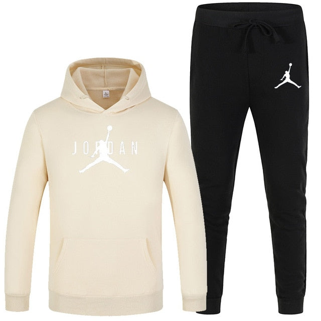23 JORDAN Otoño invierno Venta caliente Conjuntos para hombres Sudadera con capucha + pantalones Conjuntos de 2 piezas Chándal casual Ropa deportiva masculina Gimnasios Fitness Pantalones deportivos