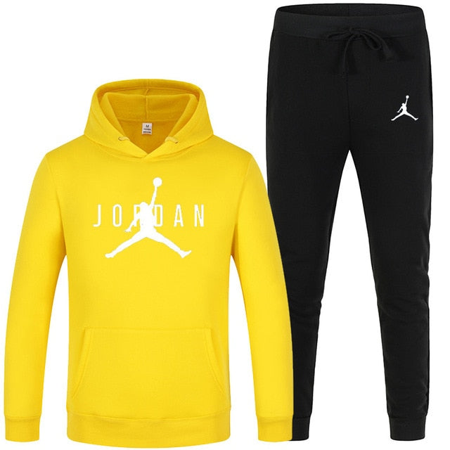 23 JORDAN Otoño invierno Venta caliente Conjuntos para hombres Sudadera con capucha + pantalones Conjuntos de 2 piezas Chándal casual Ropa deportiva masculina Gimnasios Fitness Pantalones deportivos