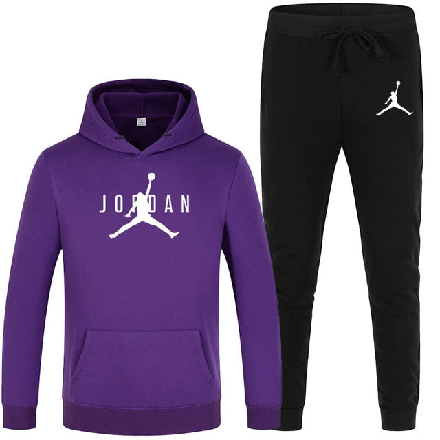23 JORDAN Otoño invierno Venta caliente Conjuntos para hombres Sudadera con capucha + pantalones Conjuntos de 2 piezas Chándal casual Ropa deportiva masculina Gimnasios Fitness Pantalones deportivos