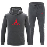 23 JORDAN Otoño invierno Venta caliente Conjuntos para hombres Sudadera con capucha + pantalones Conjuntos de 2 piezas Chándal casual Ropa deportiva masculina Gimnasios Fitness Pantalones deportivos