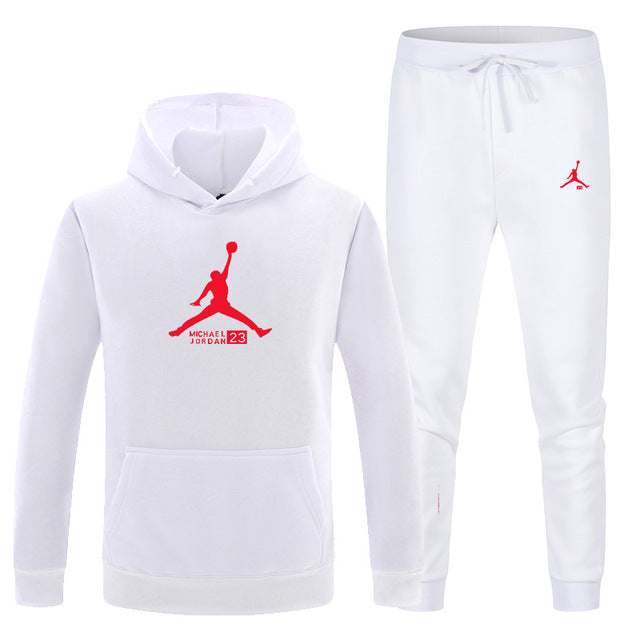 23 JORDAN Otoño invierno Venta caliente Conjuntos para hombres Sudadera con capucha + pantalones Conjuntos de 2 piezas Chándal casual Ropa deportiva masculina Gimnasios Fitness Pantalones deportivos