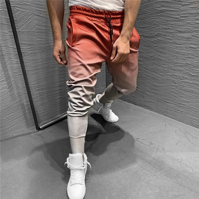 Nuevo Gradient Autumn Gyms Hombres Joggers Pantalones de chándal Joggers para hombres Pantalones Ropa deportiva Pantalones de culturismo de alta calidad
