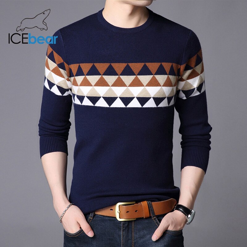 ICEbear 2019 Otoño Nuevo suéter masculino Casual Jersey de hombre Marca Ropa de hombre 1721