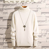 Suéter de cachemira cálido grueso de invierno para hombre Suéter de cuello alto para hombre Suéteres de corte slim Jersey de punto clásico de lana para hombres Pull Homme 7 color