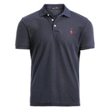 NEGIZBER Nuevo hombre Polo Hombre Casual Ciervo Bordado Algodón Polo Hombre Hombres Manga corta Gran cantidad polo hombres