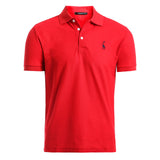 NEGIZBER Nuevo hombre Polo Hombre Casual Ciervo Bordado Algodón Polo Hombre Hombres Manga corta Gran cantidad polo hombres