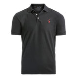 NEGIZBER Nuevo hombre Polo Hombre Casual Ciervo Bordado Algodón Polo Hombre Hombres Manga corta Gran cantidad polo hombres