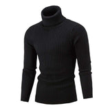 Invierno hombre delgado de calentamiento de punto de cuello alto suéter del suéter del puente tortuga superior más el tamaño M-5XL tirón homme sueter hombre sweter 2019